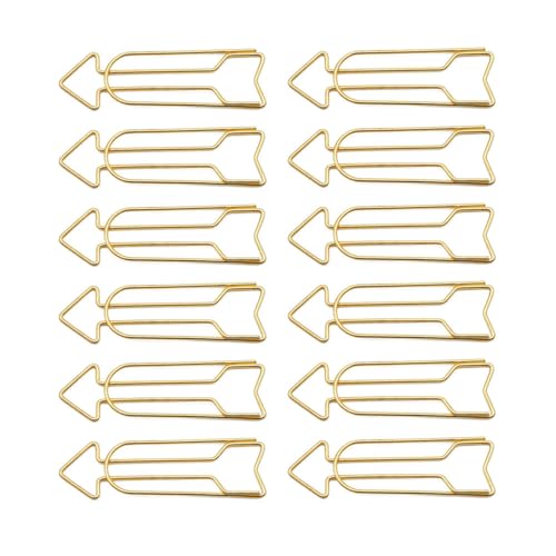 Büroklammern aus Metall, kreative Pfeilform, goldfarben, für persönliche Dokumente, Markierung, DIY, Dekoration, 12 Stück Büroklammern aus Metall, kreative Pfeilform, goldfarben, für persönliche Dokumente, Markierung, DIY, Dekoration, 12 Stück von SENRISE