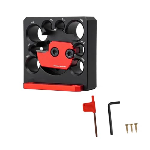Dübellehren-Set, metrisch (8–20 mm), verstellbare Hartmetalleinsätze, Dübelfräser, Bohrmaschine, Fräsdübel, Rundstab, Hilfswerkzeug für Holzbearbeitung von SENRISE