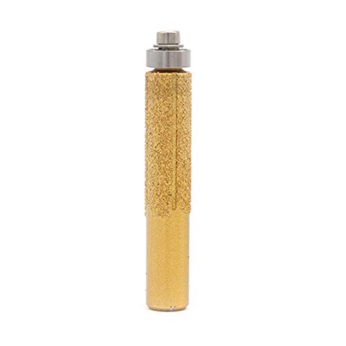 Galvanisierter Diamantstein Marmor Schleifkantenfräser mit 1/2-Zoll-Schaft für Holzbearbeitung, Fräser für Marmor Granit (1 Stück), gold von SENRISE
