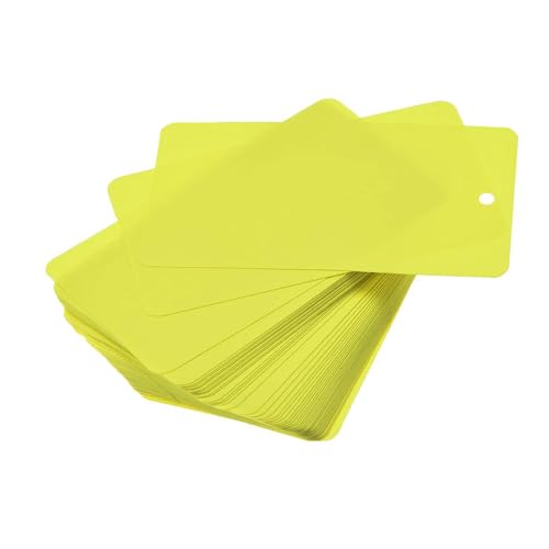Kunststoff-Versandanhänger, wasserdicht, PVC, blanko, Logistik-Identifikationsetiketten für Waren, Einzelhandel, Transport, Gelb, 100 Stück Kunststoff-Versandanhänger, wasserdicht, PVC, blanko, Logistik-Identifikationsetiketten für Waren, Einzelhandel, Transport, Gelb, 100 Stück von SENRISE