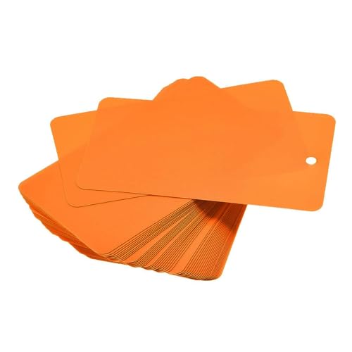 Kunststoff-Versandanhänger, wasserdicht, PVC, blanko, Logistik-Identifikationsetiketten für Waren, Einzelhandel, Transport, Orange, 100 Stück Kunststoff-Versandanhänger, wasserdicht, PVC, blanko, Logistik-Identifikationsetiketten für Waren, Einzelhandel, Transport, Orange, 100 Stück von SENRISE