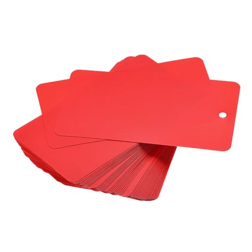 Kunststoff-Versandanhänger, wasserdicht, PVC, blanko, Logistik-Identifikationsetiketten für Waren, Einzelhandel, Transport, Rot, 100 Stück Kunststoff-Versandanhänger, wasserdicht, PVC, blanko, Logistik-Identifikationsetiketten für Waren, Einzelhandel, Transport, Rot, 100 Stück von SENRISE