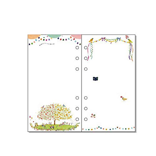SENRISE nachfüllbare Seiten, A6, 6 Löcher, farbiges Nachfüll-Notizbuch, Chef-Organizer zum Schreiben Ihres Tages-/Wochenplans/Monatsplans (40 Einlegeseiten, 2 Stück) von SENRISE