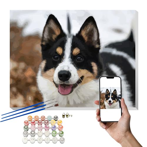 SENSING Personalisiertes individuelles Malen nach Zahlen für Erwachsene, Malsets für Haustiere und Porträts, Machen Sie Ihre eigene Foto-Zeichnungsfarbe und Pinsel, Malen nach Zahlen mit eigenem Bild SENSING Personalisiertes individuelles Malen nach Zahlen für Erwachsene, Malsets für Haustiere und Porträts, Machen Sie Ihre eigene Foto-Zeichnungsfarbe und Pinsel, Malen nach Zahlen mit eigenem Bild von SENSING