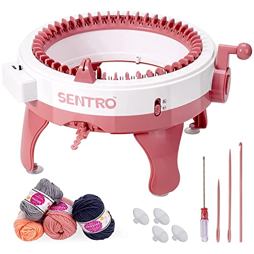 SENTRO Strickmaschine, 48 Nadel Strickmaschine, 48 Pin Strickmaschine mit Reihenzähler, für Erwachsene und Kinder, großes DIY-Spielzeug, Handgewebte Mützen, Schals, Handschuhe (48 Nadeln) von SENTRO