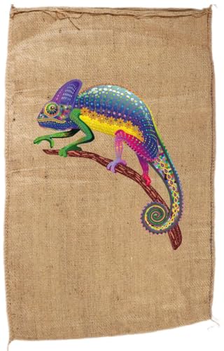 Kaffeesack SELTENE MOTIVE Jutesack Deko SACK DEKO mit ausgewählten Motiv (Chameleon) von SEPEGO