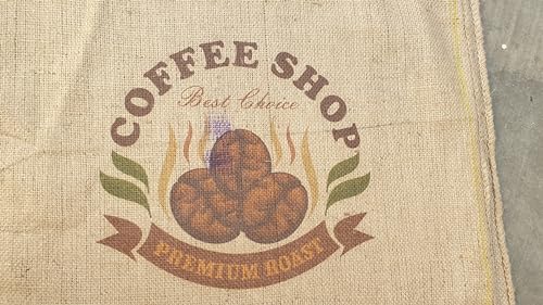 Kaffeesack SELTENE MOTIVE Jutesack Deko SACK DEKO mit ausgewählten Motiv (Coffee-Shop) von SEPEGO