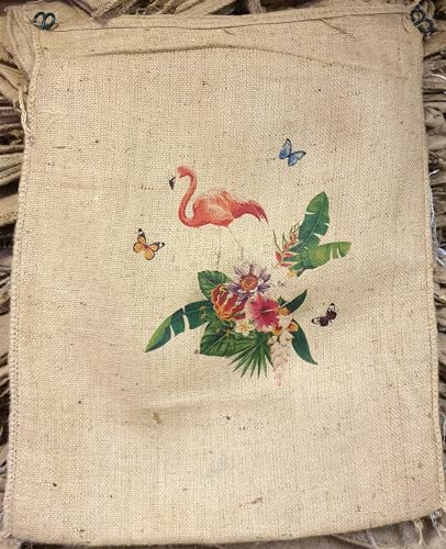 Kaffeesack SELTENE MOTIVE Jutesack Deko SACK DEKO mit ausgewählten Motiv (Flamingo) von SEPEGO