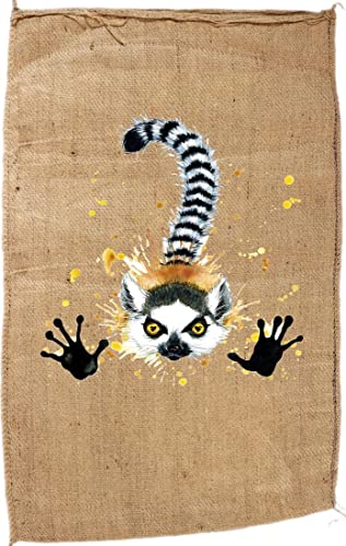 Kaffeesack SELTENE MOTIVE Jutesack Deko SACK DEKO mit ausgewählten Motiv (Lemur) von SEPEGO