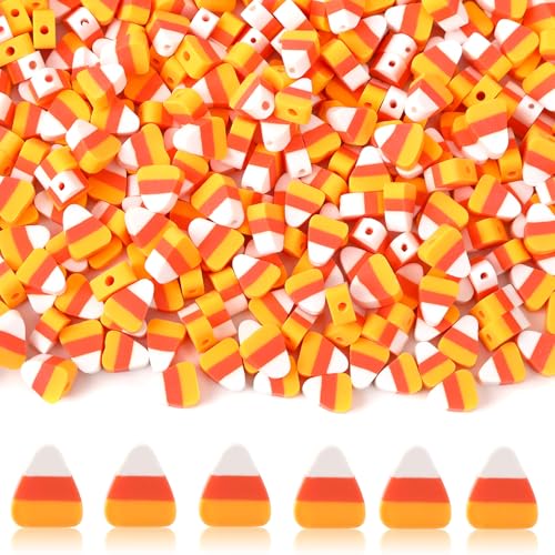 300 Stück Süßigkeiten-Mais-Polymer-Ton-Perlen, Thanksgiving, Halloween, DIY-Armband, Halskette, Bastelzubehör für Schmuckherstellung von SEPGLITTER
