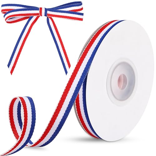 SEPGLITTER 12,7 m rot-weiß-blaues Band, 10 mm breit, patriotisches Band, amerikanische Flagge, gestreift, Ripsband für Geschenkverpackungen, Unabhängigkeitstag, Gedenktags-Dekorationen SEPGLITTER 12,7 m rot-weiß-blaues Band, 10 mm breit, patriotisches Band, amerikanische Flagge, gestreift, Ripsband für Geschenkverpackungen, Unabhängigkeitstag, Gedenktags-Dekorationen von SEPGLITTER