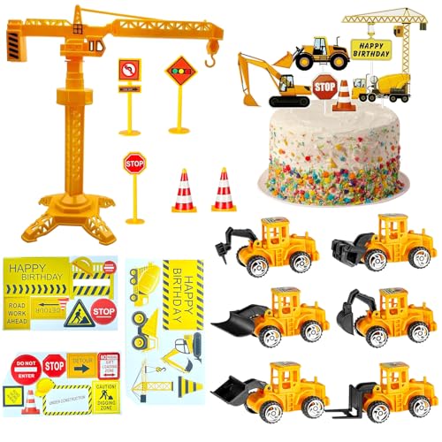 SEPSCO Kuchen Deko Baustelle 39 Stück, Tortendeko Bagger Minibagger Kinder Geburtstag Kuchendeko Baustellenfahrzeuge Tortenaufleger Cupcake Topper Baufahrzeug Verkehrsschilder Spielzeug für Junge SEPSCO Kuchen Deko Baustelle 39 Stück, Tortendeko Bagger Minibagger Kinder Geburtstag Kuchendeko Baustellenfahrzeuge Tortenaufleger Cupcake Topper Baufahrzeug Verkehrsschilder Spielzeug für Junge von SEPSCO