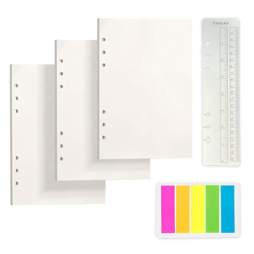 SEPWGUMD A5 Nachfüllpapier mit Ringbuch und Locher – Qualitativ hochwertige 6-Loch-Papiere für die meisten Tinten, Gelstifte und Füllfederhalter SEPWGUMD A5 Nachfüllpapier mit Ringbuch und Locher – Qualitativ hochwertige 6-Loch-Papiere für die meisten Tinten, Gelstifte und Füllfederhalter von SEPWGUMD