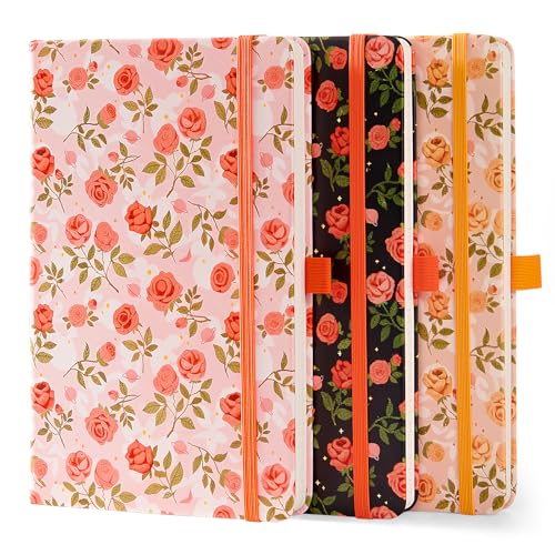 Notizbuch, Notizbuch a5, Notebook, Reisetagebuch, Journal buch, Punktraster a5, Notizblock für Frauen, Bullet Journal-Büro/Studenten/Alltag, 100gsm, 200Pages,3 Stück,Wild Rose Thema Design,Drei Farben Notizbuch, Notizbuch a5, Notebook, Reisetagebuch, Journal buch, Punktraster a5, Notizblock für Frauen, Bullet Journal-Büro/Studenten/Alltag, 100gsm, 200Pages,3 Stück,Wild Rose Thema Design,Drei Farben von SERAOKICKY