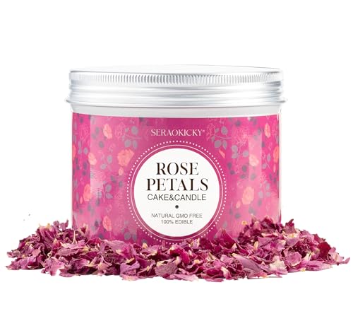 Rosenblütenblätter, Essbare Rosenblätter, Echte Bio Rosenblütenblätter, Herrlich duftend & Intensive Farbe, Rosenblätter Тее, natürlich rein, für DIY, Tee, Backen, Seife, Salate und Torten-Dekoration Rosenblütenblätter, Essbare Rosenblätter, Echte Bio Rosenblütenblätter, Herrlich duftend & Intensive Farbe, Rosenblätter Тее, natürlich rein, für DIY, Tee, Backen, Seife, Salate und Torten-Dekoration von SERAOKICKY