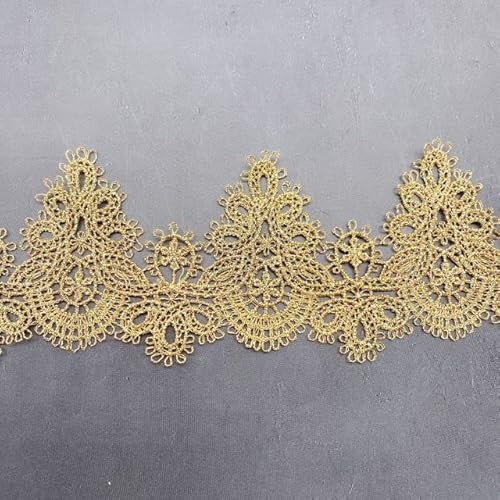 5 cm breit, Exquisite goldene Baumwolle, Polyester, Stickerei, Fransenband, Spitze, Stoff, Kragenbesatz, Kleid, Vorhänge, Hut, DIY, Nähen, Dekor 5 cm breit, Exquisite goldene Baumwolle, Polyester, Stickerei, Fransenband, Spitze, Stoff, Kragenbesatz, Kleid, Vorhänge, Hut, DIY, Nähen, Dekor von SERVEL