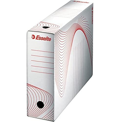 Esselte Archivbox, Standard, 100 mm, A4, Transferbox, Wellpappe ohne Säure, 10 Stück, Kapazität 800 Blatt, weiß, 20172 Esselte Archivbox, Standard, 100 mm, A4, Transferbox, Wellpappe ohne Säure, 10 Stück, Kapazität 800 Blatt, weiß, 20172 von Leitz