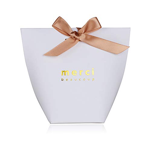 SERWOO (5.7*5.7*10cm) 50 Stück Gastgeschenk Box Geschenkbox Pralinenschachtel für Hochzeit, Geburtstag, Taufe, Party, Weihnachten Süßigkeiten Bonboniere von SERWOO