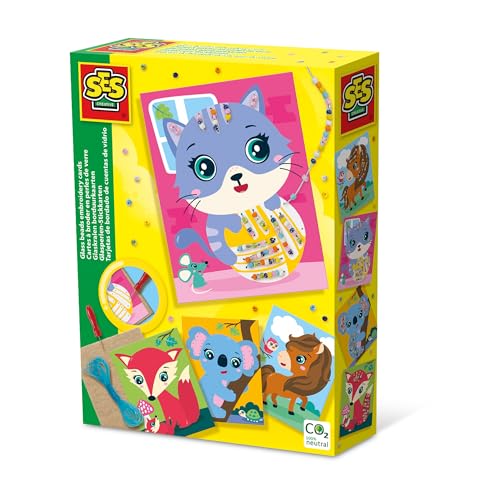SES Creative 14781 Glasperlen-Stickkarten - Kreatives Bastelset für Kinder ab 5 Jahren SES Creative 14781 Glasperlen-Stickkarten - Kreatives Bastelset für Kinder ab 5 Jahren von SES Creative