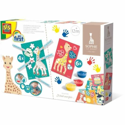 SES Creative | Sophie die Giraffe Ausmalen und Malen | 2-in-1-Set Fingerfarben + waschbare Filzstifte | Kreative und pädagogische Aktivität | Sichere kreative Freizeitgestaltung | Geschenkidee SES Creative | Sophie die Giraffe Ausmalen und Malen | 2-in-1-Set Fingerfarben + waschbare Filzstifte | Kreative und pädagogische Aktivität | Sichere kreative Freizeitgestaltung | Geschenkidee von SES Creative