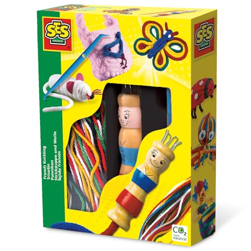 SES Creative | Strickpuppe Set für Kinder ab 5 Jahre | Holz Strickspielzeug mit Wolle & Werkzeug | DIY Strickset Mädchen | Kreativset Basteln | Geschenkidee Strickpuppe Kinder SES Creative | Strickpuppe Set für Kinder ab 5 Jahre | Holz Strickspielzeug mit Wolle & Werkzeug | DIY Strickset Mädchen | Kreativset Basteln | Geschenkidee Strickpuppe Kinder von SES Creative
