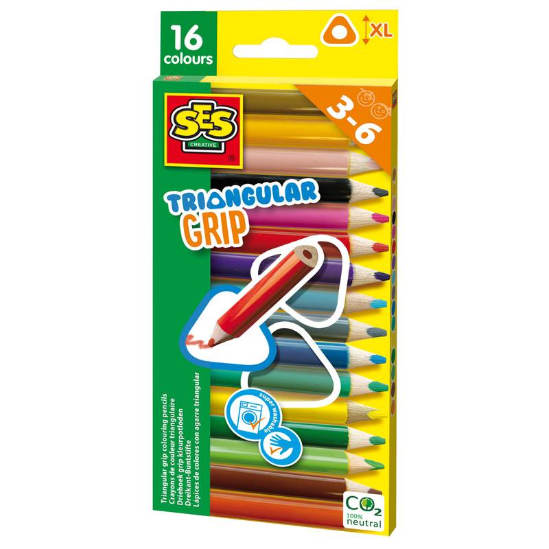 Stifte-Set Dreikant-Buntstifte 16-Teilig von SES creative