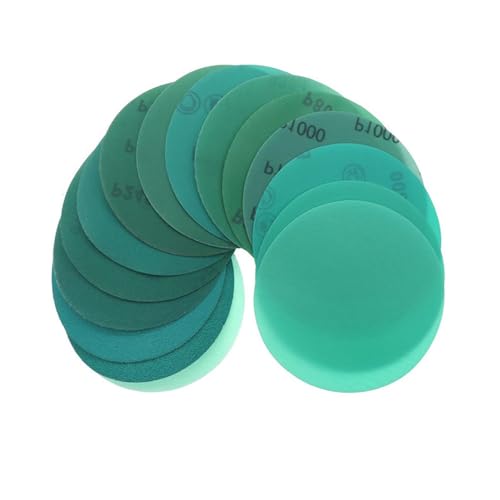 20/50/100 Stück 125 mm (5 Zoll) Schleifscheiben aus geschmolzenem Zirkonoxid, Trocken- und Nassschleifpapier, Polyesterfolie, Polierschleifpapier, Körnung 2000, 100 Stück von SETNGB