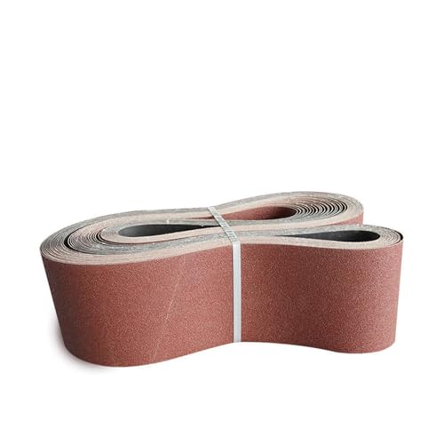 5/10 Stück 2100 x 300 mm Schleifband mit Aluminiumoxid-Korn 36–600, Metallpolitur, geeignet zum Schleifen und Polieren von Autoholzmöbeln und Edelstahl, Körnung 60, 10 Stück 2100 x 300 mm von SETNGB