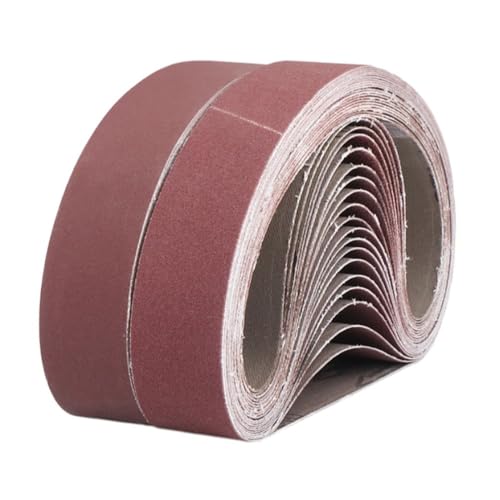 5/10 Stück 686 x 50 mm Aluminiumoxid-Schleifband, Körnung 40–1000, Metallpolitur, geeignet zum Schleifen und Polieren von Autoholzmöbeln und Edelstahl, Körnung 600, 5 Stück 686 x 50 mm von SETNGB