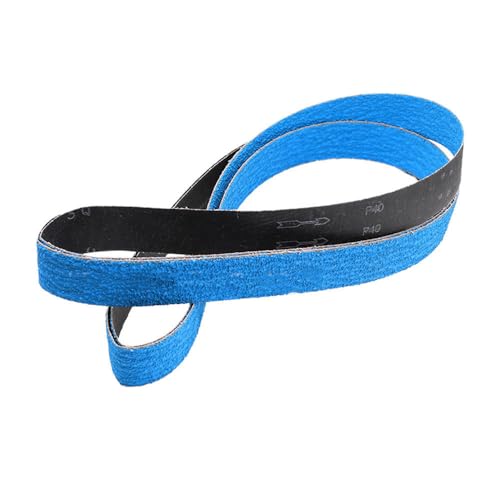 5 Stück 2100 x 50 mm Zirkonkorund-Schleifbänder, Körnung 24–120, Schleifbänder zum Polieren von Edelstahl, legiertem Stahl und Metall, 5 Stück 100er-Körnung, 2100 x 50 mm von SETNGB