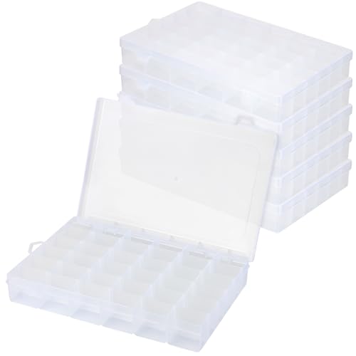 SEUICYNE 6 Stück 36 Fächer Aufbewahrungsboxn, Transparent Kunststoff Perlen Organizer Box, Einstellbar Klein Sortierboxen Klar Verstellbare Sortimentsboxen für Schmuck Kleinteile Ohrringe Perlen SEUICYNE 6 Stück 36 Fächer Aufbewahrungsboxn, Transparent Kunststoff Perlen Organizer Box, Einstellbar Klein Sortierboxen Klar Verstellbare Sortimentsboxen für Schmuck Kleinteile Ohrringe Perlen von SEUICYNE