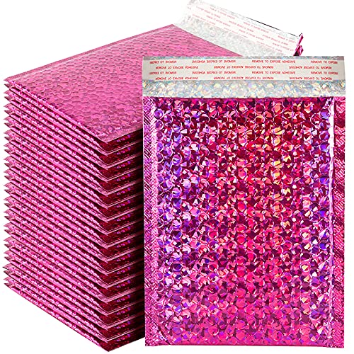 CHUEHKAK 50 Stück 16 x 27cm Farbige Luftpolstertaschen, Luftpolster Versandtaschen, Polsterumschläge, Selbstklebende Gepolsterte Versandumschläge mit Abziehstreifen, Rosarote Kissenumschläge CHUEHKAK 50 Stück 16 x 27cm Farbige Luftpolstertaschen, Luftpolster Versandtaschen, Polsterumschläge, Selbstklebende Gepolsterte Versandumschläge mit Abziehstreifen, Rosarote Kissenumschläge von SEUNMUK