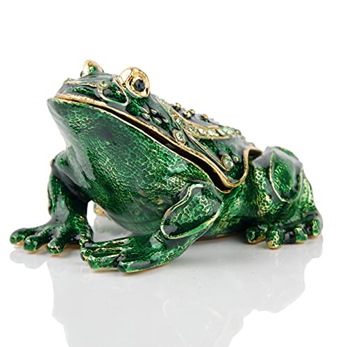 SEVENBEES Große Schmuckschatulle mit Frosch-Motiv, handbemalt, emailliert, Frosch-Figur, Sammlerstücke, Geschenk für Heimdekoration SEVENBEES Große Schmuckschatulle mit Frosch-Motiv, handbemalt, emailliert, Frosch-Figur, Sammlerstücke, Geschenk für Heimdekoration von SEVENBEES