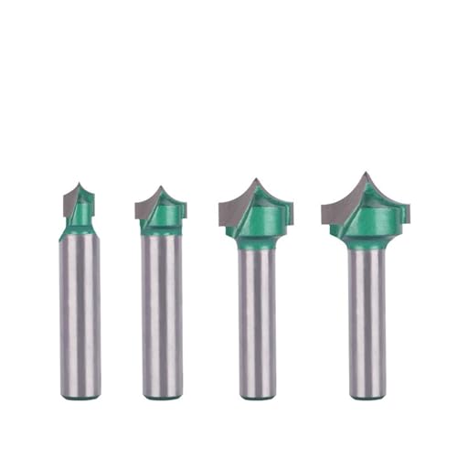 4 Stück/Set Nut-Punkt-Fräser, Rundfräser, 8 mm Schaft, CNC-V-Nut-Fräser, 3D-CNC-Gravur, V-Nut-Holzbearbeitungs-Fräser von SEVENYXX