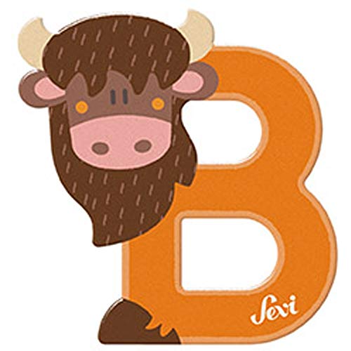 Sevi 83002 Tier Holzbuchstaben B Bison ca. 10 cm, Türbuchstaben für Kinderzimmer, ABC Lernspielzeug aus Holz, pädagogisches Spielzeug für Kinder ab 3 Jahren, Buchstabe Tiere, Orange Sevi 83002 Tier Holzbuchstaben B Bison ca. 10 cm, Türbuchstaben für Kinderzimmer, ABC Lernspielzeug aus Holz, pädagogisches Spielzeug für Kinder ab 3 Jahren, Buchstabe Tiere, Orange von Sevi