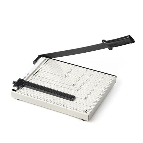 Hebelschneider A4 kompakt, Papierschneider aus Metall, Schneidemaschine für Foto, Papier, bis zu 10 Blatt in 80gr/m² und 12 Blatt 70gr/m² Guillotine Papierschneider Hebelschneider A4 kompakt, Papierschneider aus Metall, Schneidemaschine für Foto, Papier, bis zu 10 Blatt in 80gr/m² und 12 Blatt 70gr/m² Guillotine Papierschneider von SEVICO