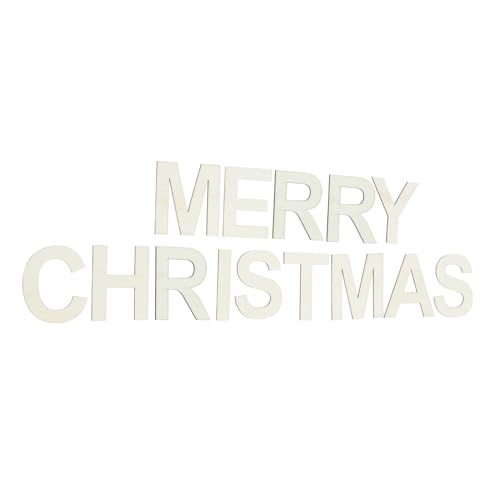 1 Set „frohe Weihnachten“ Aus Holz, Ausschnitt, Unbehandeltes Holz, Buchstabenstück, Scheibe, Verzierung Für Diy, Scrapbooking, Weihnachten, Nähen, Basteln von SEWACC