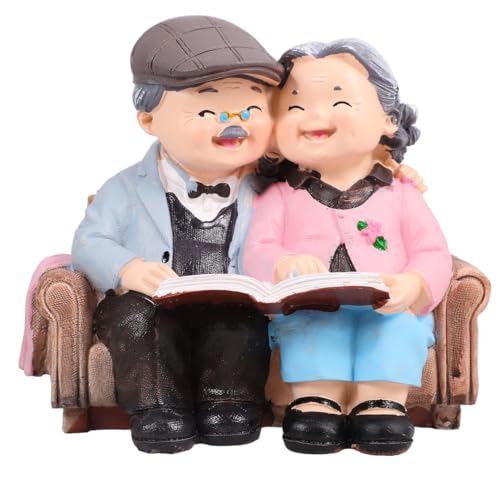 Paare Alte Leute Alte Ehepaar Figur Romantische Ältere Paar Verzierung Hochzeit Dekoration Haus Dekoration für Eltern (siehe Fotos) Braut Cupcake Toppers von SEWACC