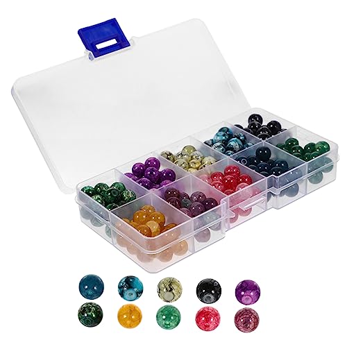 SEWACC 1 Karton Farben Glasperlen Runde Lose Spacer Beads für Schmuckherstellung DIY Armbänder Charms Basteln Zubehör Langlebig Glatt SEWACC 1 Karton Farben Glasperlen Runde Lose Spacer Beads für Schmuckherstellung DIY Armbänder Charms Basteln Zubehör Langlebig Glatt von SEWACC