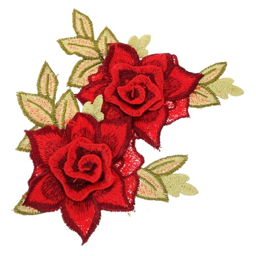 SEWACC 1 Paar Blumenstickerei Patches für Kleidung Selbstklebende Applikationen für Jeans Taschen und Handwerk DIY Flicken zum Aufnähen und Verzieren SEWACC 1 Paar Blumenstickerei Patches für Kleidung Selbstklebende Applikationen für Jeans Taschen und Handwerk DIY Flicken zum Aufnähen und Verzieren von SEWACC