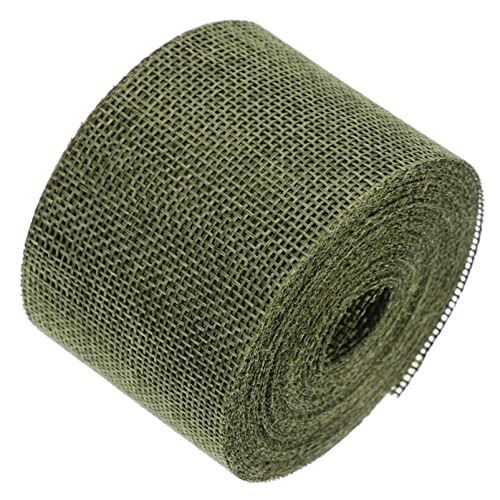 SEWACC 1 Rolle Bunte Dekorative Bänder Jute Rolle für Geschenkverpackung und Hochzeitsdekoration für Partys Diy Bouquets und Festliche Anlässe Militärgrün SEWACC 1 Rolle Bunte Dekorative Bänder Jute Rolle für Geschenkverpackung und Hochzeitsdekoration für Partys Diy Bouquets und Festliche Anlässe Militärgrün von SEWACC