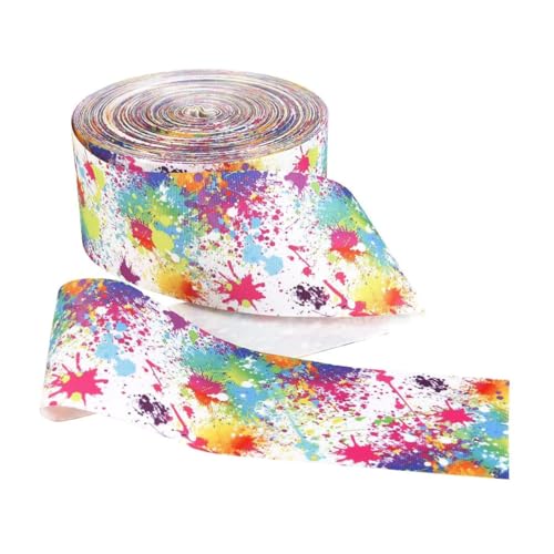 SEWACC 1 Rolle Bunte Druckmuster DIY Verpackungswebband Breit pro Rolle Handgemachtes Geschenkband für Bastelarbeiten Dekorationen und Verpackungen SEWACC 1 Rolle Bunte Druckmuster DIY Verpackungswebband Breit pro Rolle Handgemachtes Geschenkband für Bastelarbeiten Dekorationen und Verpackungen von SEWACC