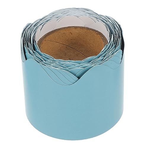 SEWACC 1 Rolle Dekorative Bordüre Filz Große Pinnwand Home Decor Boards Karte Papierband Wandclip Magnetstreifen Bild Punkt Buchstabe Tafel Foto Nummer Erstes Blau Beschichtetes Papier von SEWACC