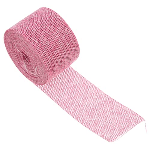 SEWACC 1 Rolle Dekoratives Band Faux Leinen Rosa Diy Bastelband für Hochzeiten Feste und Geschenkverpackungen für Blumensträuße und Kreative Dekorationen SEWACC 1 Rolle Dekoratives Band Faux Leinen Rosa Diy Bastelband für Hochzeiten Feste und Geschenkverpackungen für Blumensträuße und Kreative Dekorationen von SEWACC