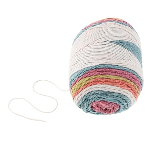 SEWACC 1 Rolle Diy Regenbogen Baumwollgarn für Anfänger Weiches Häkelgarn für Kreative Projekte zum Stricken von Kissen Decken und Taschen Langlebig und Farbenfroh SEWACC 1 Rolle Diy Regenbogen Baumwollgarn für Anfänger Weiches Häkelgarn für Kreative Projekte zum Stricken von Kissen Decken und Taschen Langlebig und Farbenfroh von SEWACC