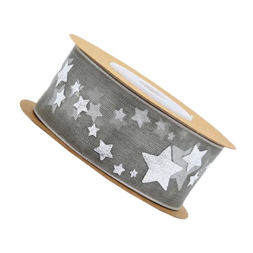 SEWACC 1 Rolle Goldenes Band für Verpackung Streifen Gegenwärtig seidenband ribbon weihnachten geschenkband strassband Satin-Weihnachtsband Weihnachtslamettaband Polyester Grey SEWACC 1 Rolle Goldenes Band für Verpackung Streifen Gegenwärtig seidenband ribbon weihnachten geschenkband strassband Satin-Weihnachtsband Weihnachtslamettaband Polyester Grey von SEWACC