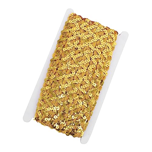 SEWACC 1 Rolle Kleidung Spitze rotes Band Dekorationen bündeln Seide hochzeitsdeko wedding decoration spitze zum selbst nähen von kleidungsstücken Paillettenband für DIY Polyester Golden von SEWACC