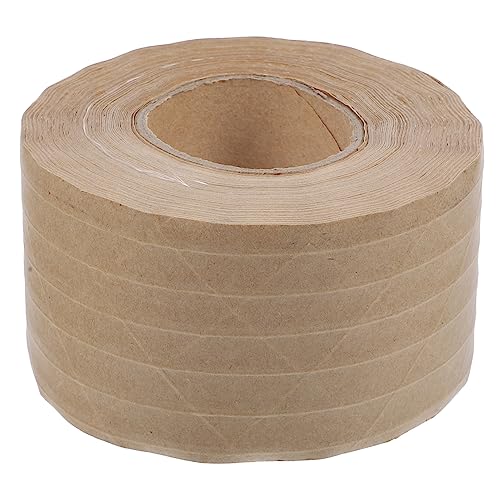 SEWACC 1 Rolle Multi Funktionales Wasseraktiviertes Kraftpapier Klebeband Hochviskos für Versand und Kartonversiegelung Schreibbar und Langlebig für Bastelprojekte und Rahmenversiegelung von SEWACC