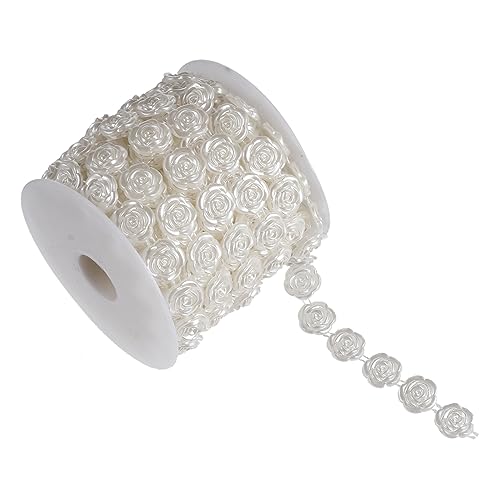 SEWACC 1 Rolle Rosenrolle Blütenblätter Falten- Perlengirlande Rosenstrauß Rose Ansteckblume hochzeitsdeko ritual dekoring haar pin haarklips Perlenkette Hochzeit Rosendekor Plastik Weiß SEWACC 1 Rolle Rosenrolle Blütenblätter Falten- Perlengirlande Rosenstrauß Rose Ansteckblume hochzeitsdeko ritual dekoring haar pin haarklips Perlenkette Hochzeit Rosendekor Plastik Weiß von SEWACC
