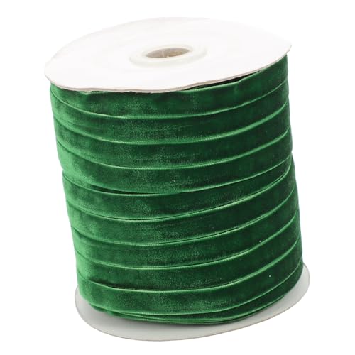 SEWACC 1 Rolle Samtband Grün Hochwertiges DIY Geschenkband für Kreative Bastelprojekte Verpackungen Hochzeiten und Partys Yards pro Rolle von SEWACC